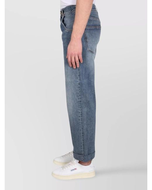 Etro Blue Denim Straight-Leg Jeans for men