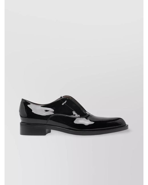 Gianvito Rossi Black Patent Leather Lace-Up Shoes