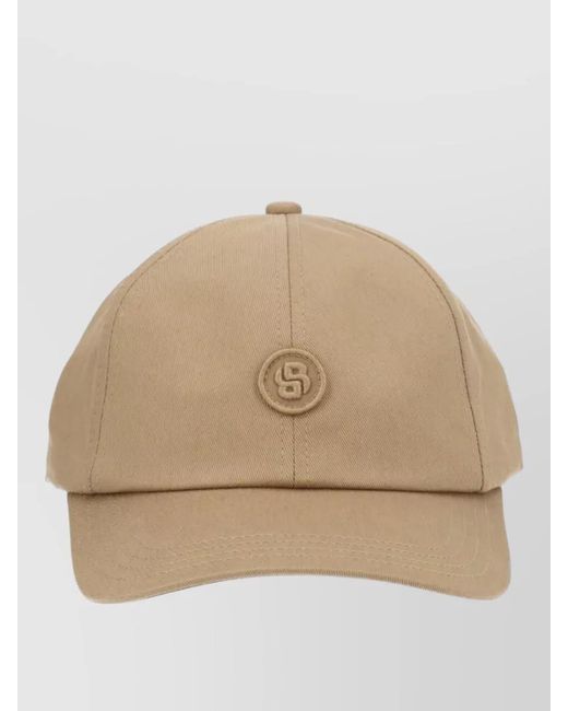 Boss Natural Curved Brim Hat Featuring Eyelet Vents for men