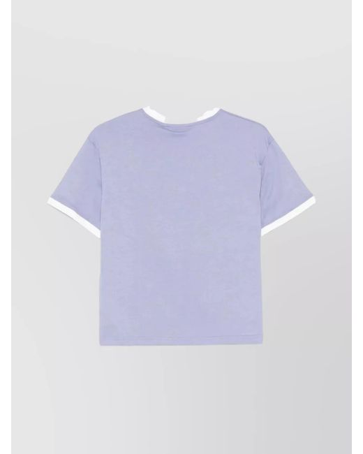 Gcds Purple Glitter Logo-Print Boxy T-Shirt