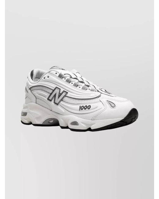 New Balance Metallic Lace-Up Sneakers With Mesh Panels And Rubber Sole
