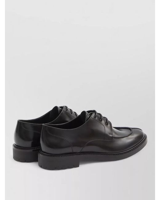 Saint Laurent Black Calfskin Leather Derby Shoes for men