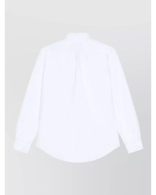 Givenchy White Cotton Classic-Fit Long-Sleeve Shirt for men