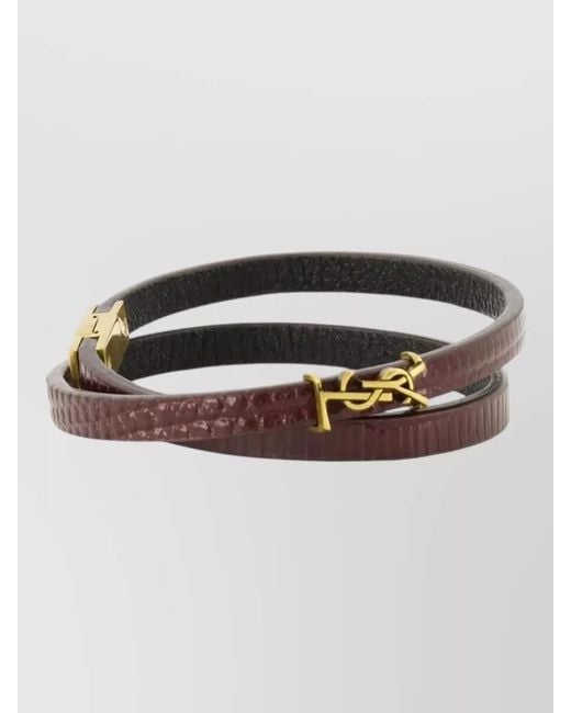 Saint Laurent Multicolor Ysl Bracelet Adjustable Length Tone