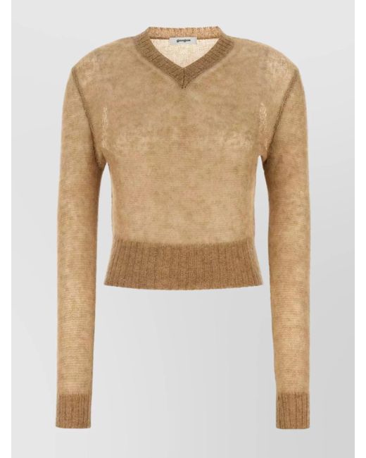 GIMAGUAS Natural Knitwear V-Neck Mum Sweater
