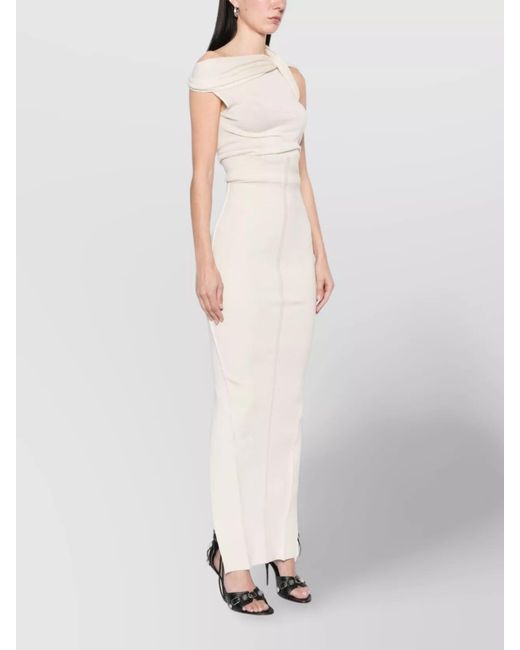 Rick Owens White Long Pencil Skirt
