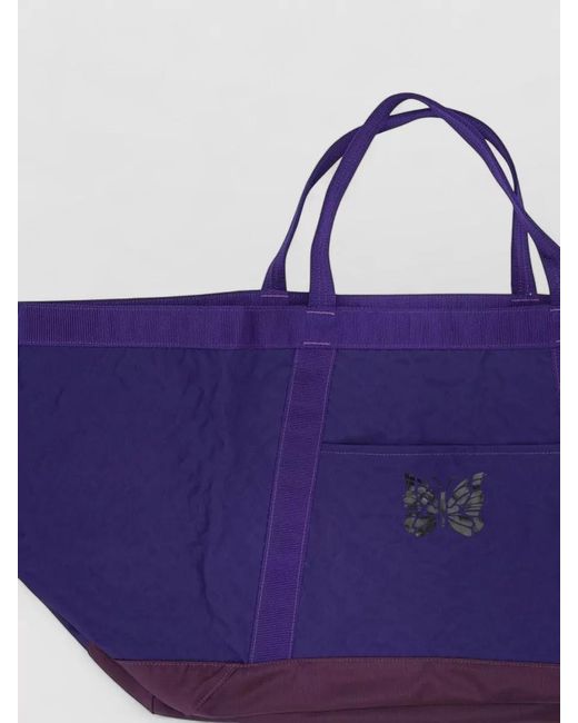 Needles Purple Nylon Tote Bag for men