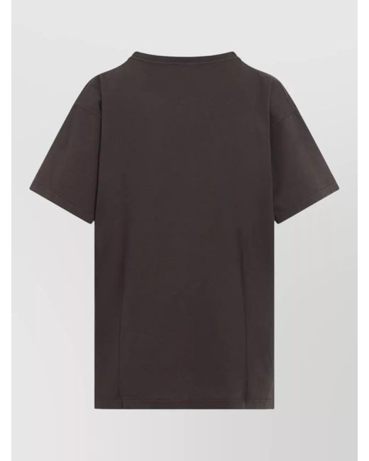 Maison Margiela Black Cotton Oversized Printed T-Shirt