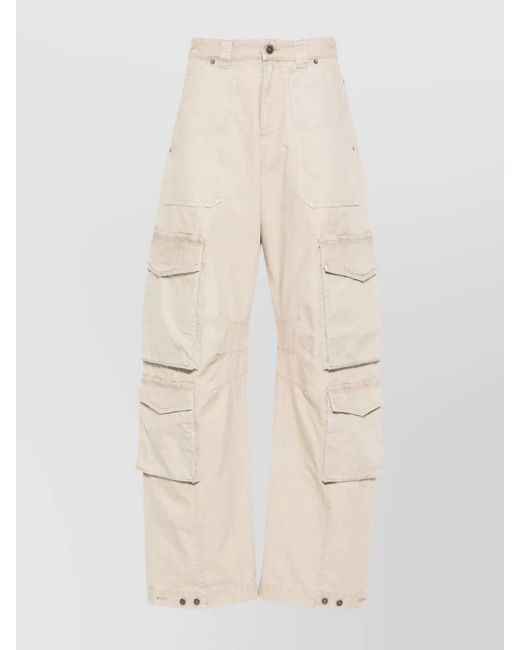 Golden Goose Deluxe Brand Natural Trousers Straight Leg Multiple Pockets for men