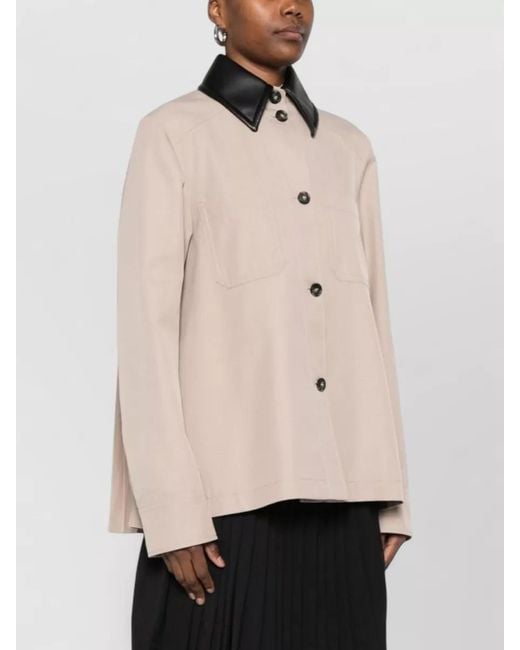 Sportmax Natural Single-Breasted Trench Coat