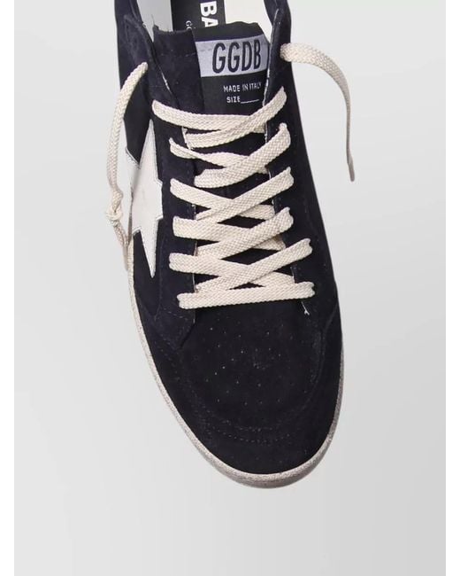 Golden Goose Deluxe Brand Blue Ballstar Suede Lace Up Shoes Star Detail for men