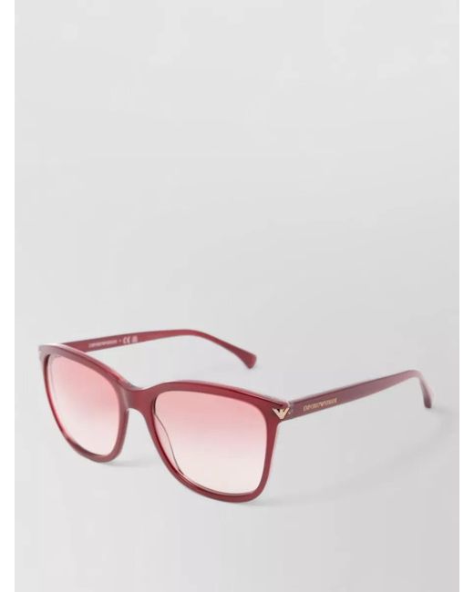 Emporio Armani Pink Acetate Square-Frame Sunglasses