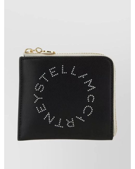 Stella McCartney Black Two Tone Card Holder Wallet