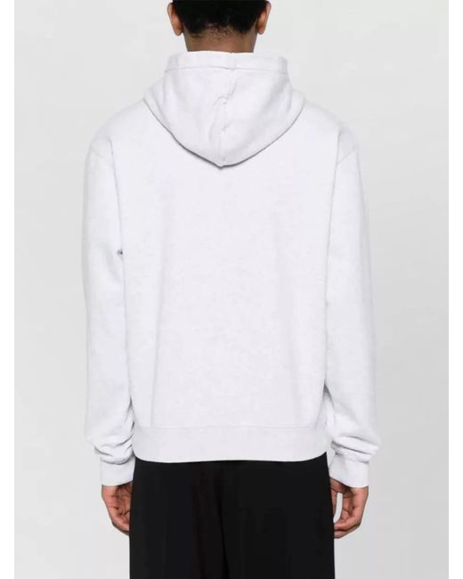 Jacquemus White Hooded Cotton Jersey Knit Top for men