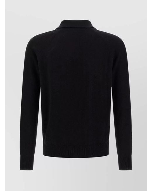 Saint Laurent Blue Wool Polo Shirt for men