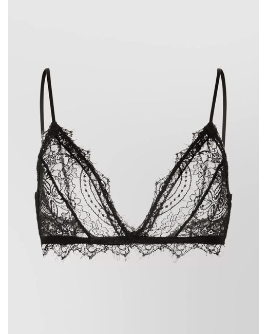 Anine Bing Gray Lace Triangle Bralette
