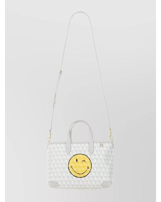 Anya Hindmarch Gray "I Am A Plastic Bag Wink" Tote Bag Xs
