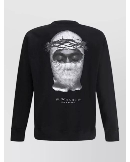 Ih Nom Uh Nit Blue Crown Mask Graphic Knit Sweater for men