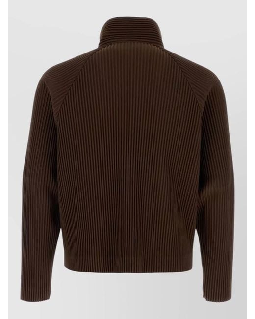 Homme Plissé Issey Miyake Brown Lightweight Jacket for men