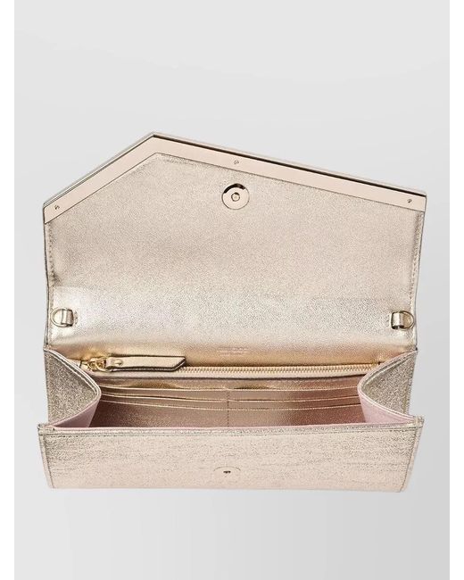 Jimmy Choo Natural Emmie Brilliance Fabric Clutch Bag