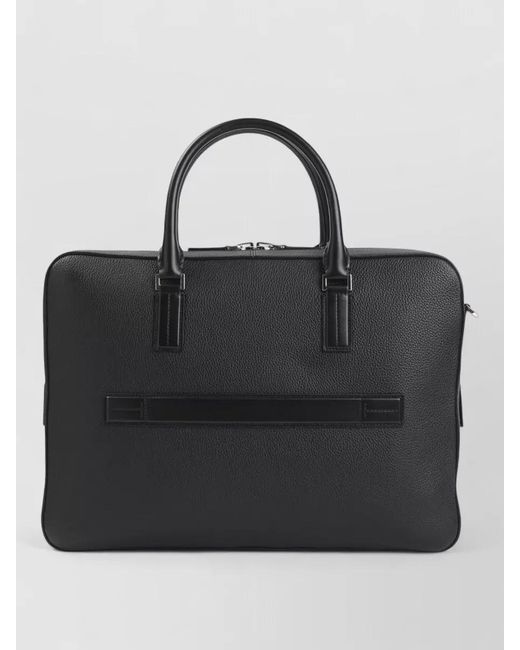 Tom Ford Black Elliot Leather Briefcase Structured Silhouette for men