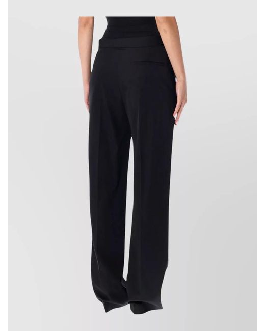 Stella McCartney Black Tailored Tuxedo Pants High Waist Wide Leg