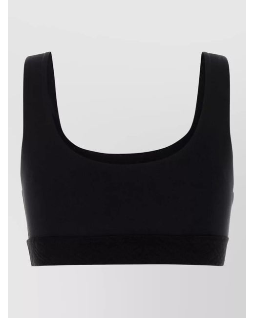Burberry Black Stretch Nylon Crop Top