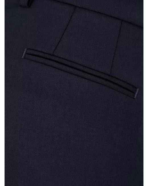 PT Torino Blue Virgin Wool Tailored Trousers