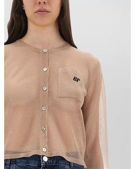 Baum und Pferdgarten Blue Knit Cardigan Crisje Chest Pocket Design