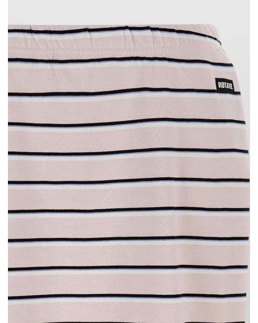 ROTATE BIRGER CHRISTENSEN Gray Cotton Jersey Midi Straight Skirt