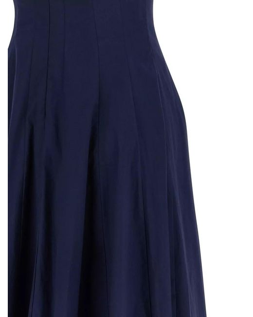 Staud Blue Cotton Midi Dress