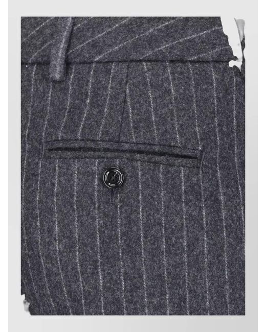 Lardini Gray Wool Straight-Leg Suit Trousers