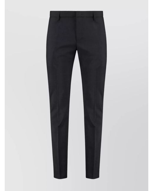 Dondup Blue Virgin Wool Tailored Trousers for men