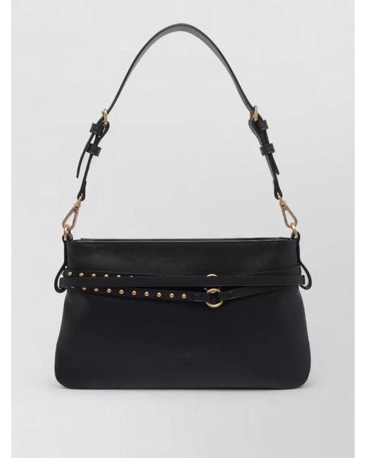 Pinko Black Mini Shoulder Bag Adjustable Strap Studs