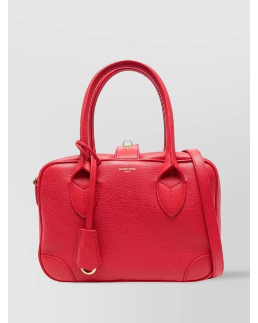 Golden Goose Deluxe Brand Red Vita Leather Top Handle Bag