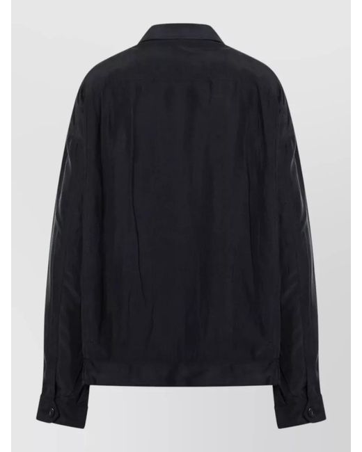 Prada Blue Collared Jacket Elasticated Hem Front Pockets
