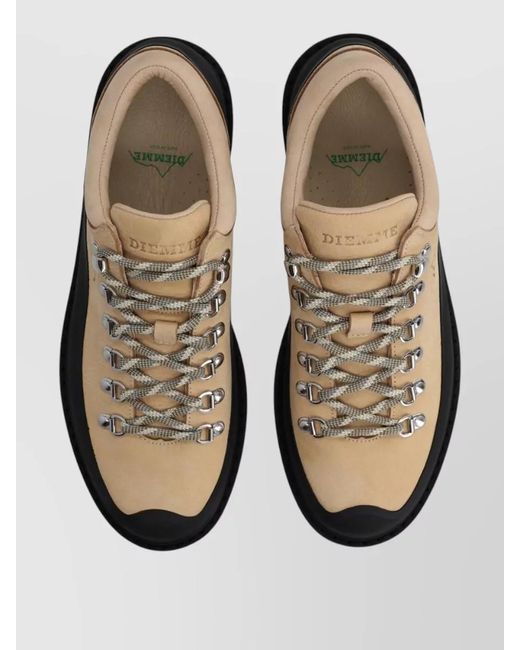 Diemme Natural Cornaro Rubber Lace Up Boots Round Toe for men