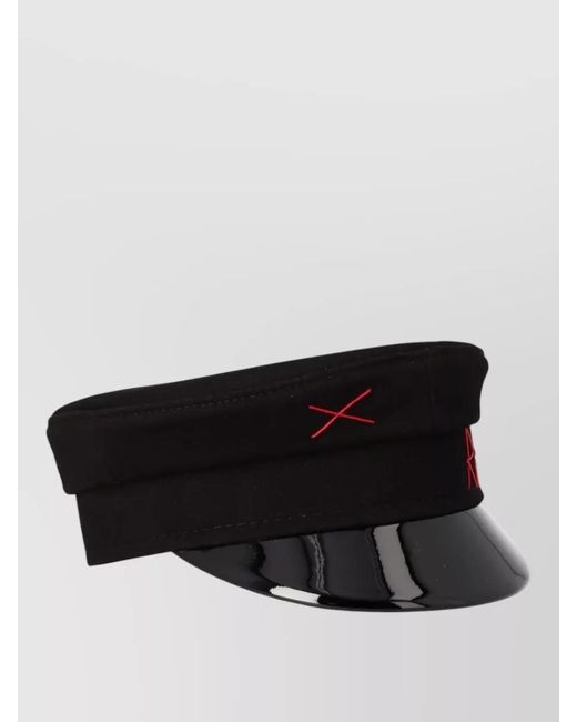 Ruslan Baginskiy Black Cotton Baker Boy Cap