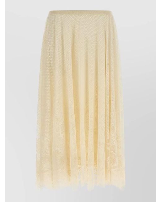 Fabiana Filippi Natural Lace A-Line Skirt