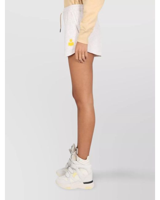 Isabel Marant White Cotton Blend Short Shorts