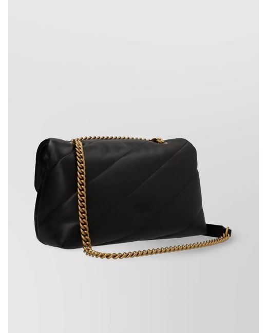 Pinko Black Love Bag Puff Leather Shoulder Bag