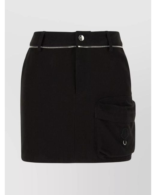Moncler Genius Black Cotton Mini Skirt