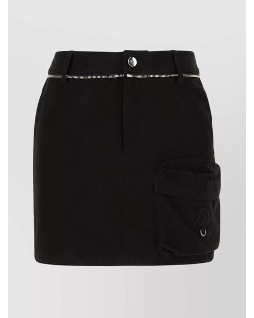 Moncler Genius Black Cotton Mini Skirt