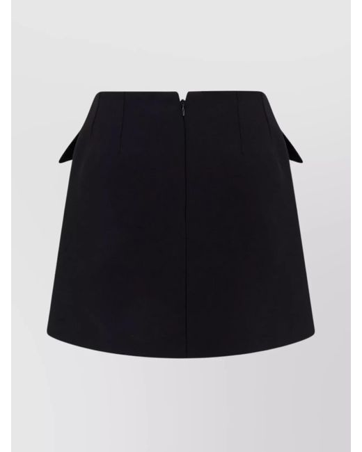 McQueen Black Wool Mini Skirt