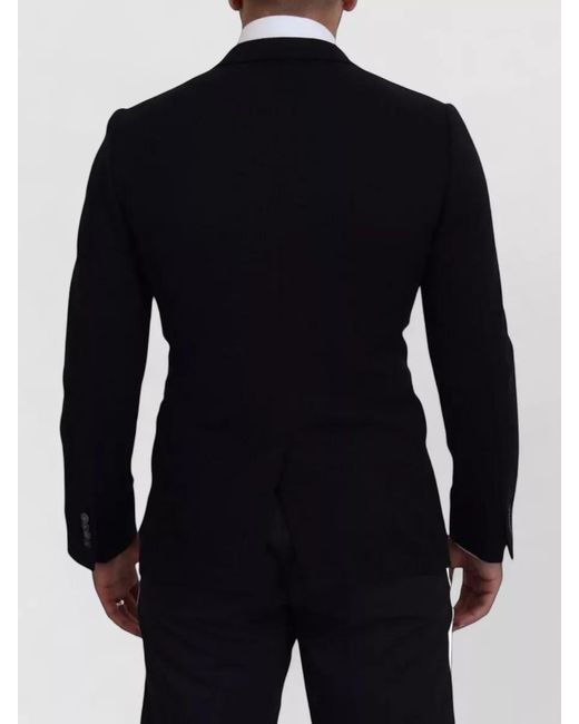 Dolce & Gabbana Blue Wool Slim-Fit Blazer for men