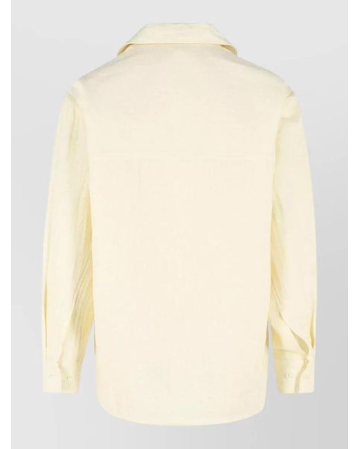 Séfr Natural Wes Cotton Linen Long Sleeve Shirt for men