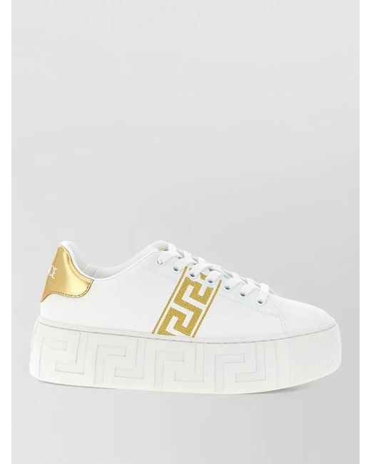 Versace White Nylon Low-Top Sneakers