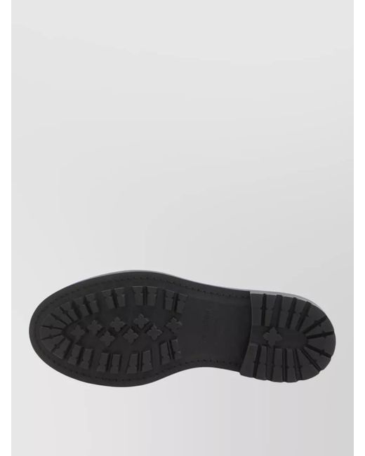 Saint Laurent Black Calfskin Leather Derby Shoes for men