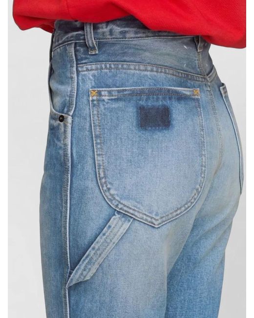 Maison Margiela Blue Faded Straight-Leg Denim Jeans