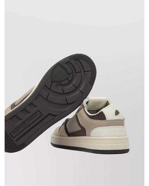 Philippe Model Natural Leather Low-Top Sneakers for men